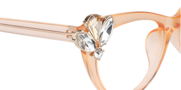 Aimee Cat Eye Beige Glasses5