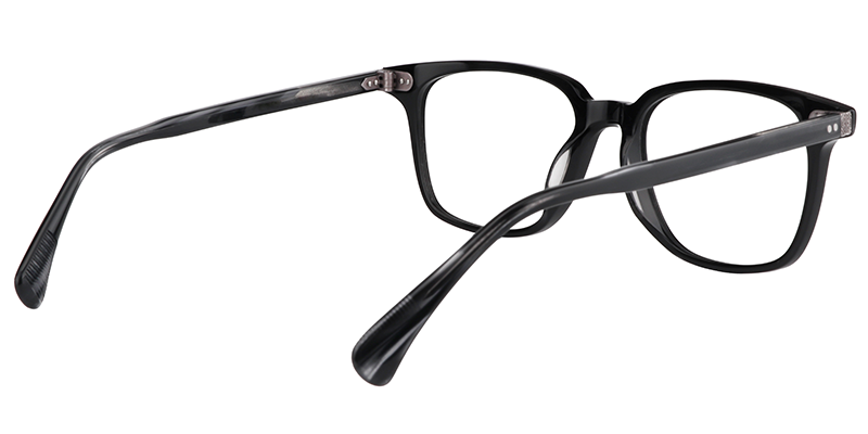 Rectangle Black Glasses | Zeelool Eyeglass Frames5