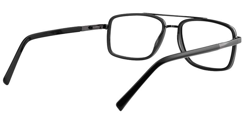Aviator Black Glasses | Zeelool Eyeglasses5