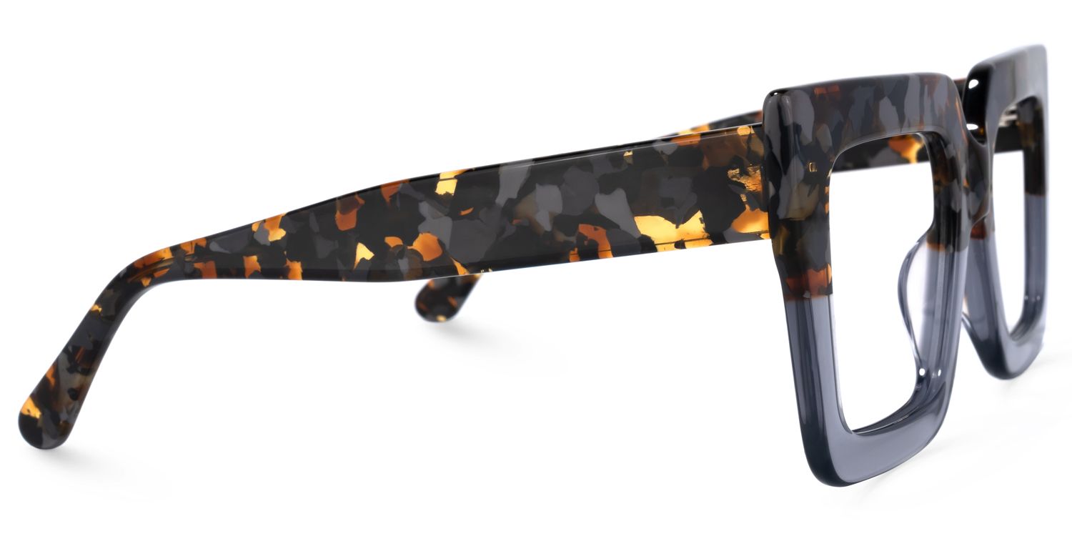 Brandon Square Gray Glasses with Two-Tone Frames | ZEELOOL4