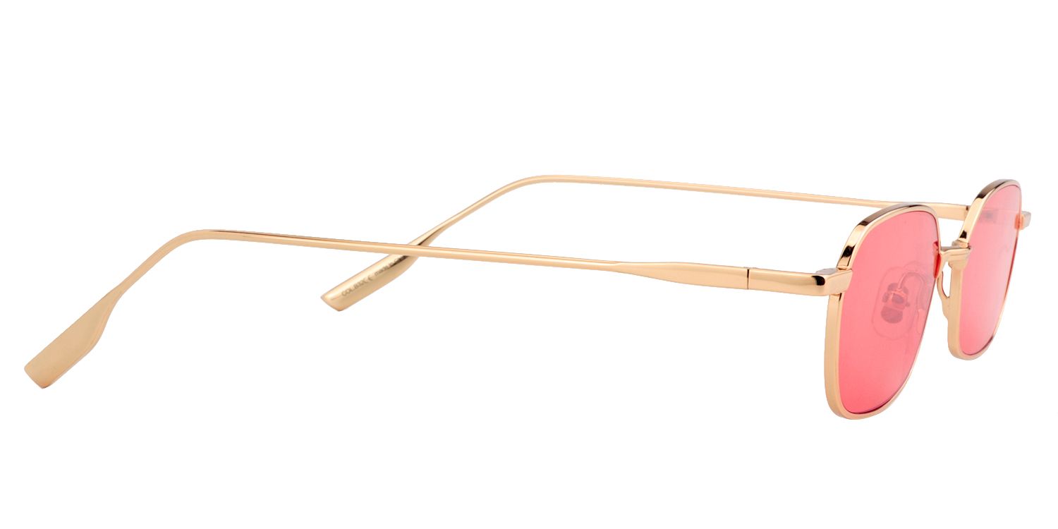 Rectangle Gold Sunglasses | Zeelool Sunglasses3