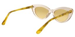 Alfreda Cat eye Beige Clear Sunglasses5