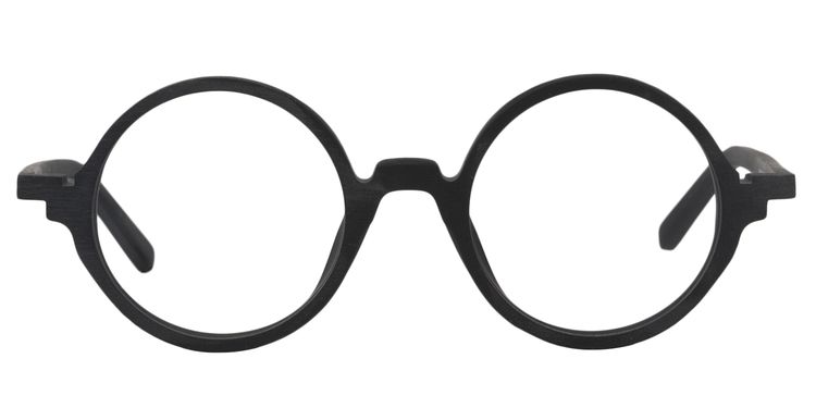 Aloysius Round Black Glasses