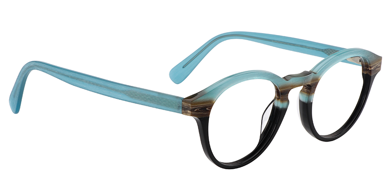 Round Blue Glasses | Zeelool Affordable Eyeglasses3