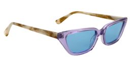 Agar Rectangle Purple Sunglasses2