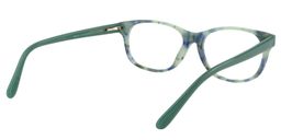 Almond Rectangle Green Floral Glasses5