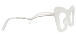 Notes Cateye White Glasses3
