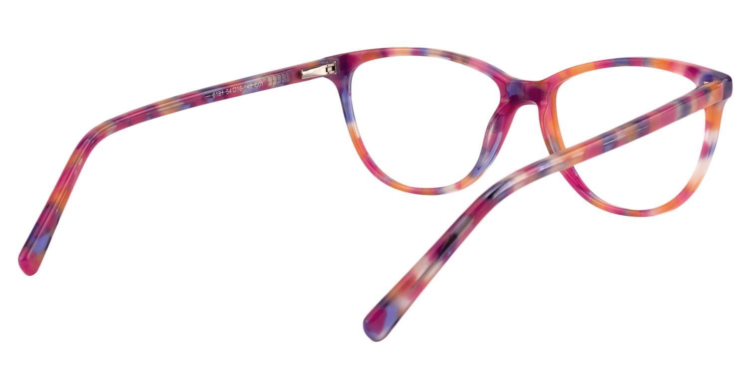 Oval Purple-Pattern Glasses | Zeelool Glasses5