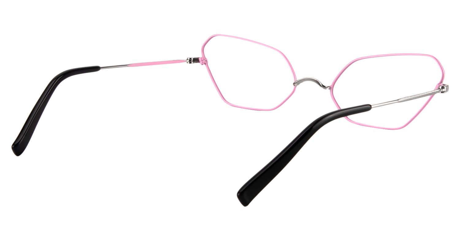 Geometric Pink Glasses | Zeelool Glasses5