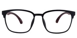 Amos Rectangle Black Glasses0