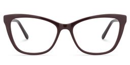 Caitlin Cat eye Dark Red Glasses0
