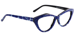 Xaviera Geometric Blue Glasses3