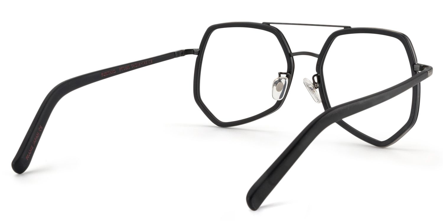 Aviator Black Glasses | Zeelool Glasses5