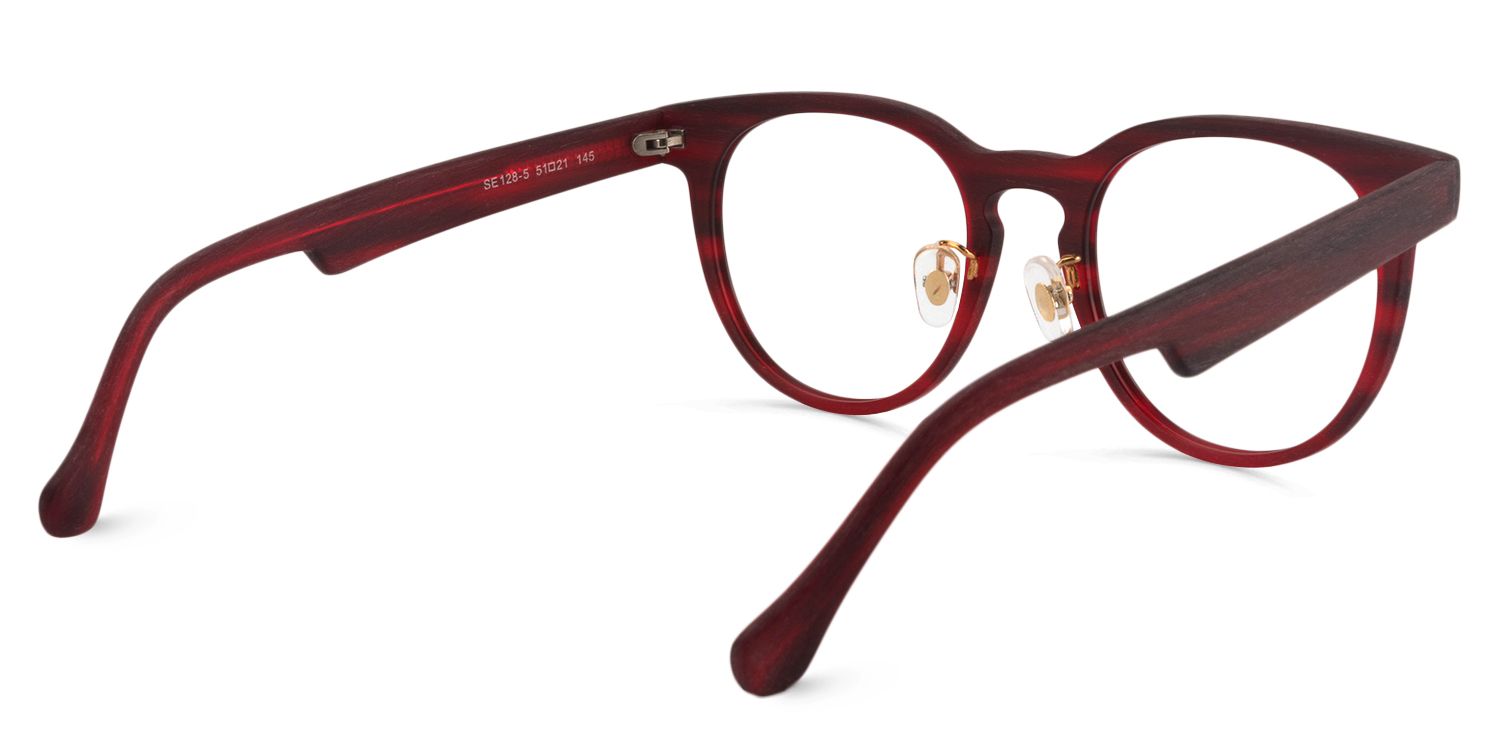 Round Red Glasses | Zeelool Glasses5