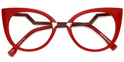 Jacqueline Red Cat eye Glasses1