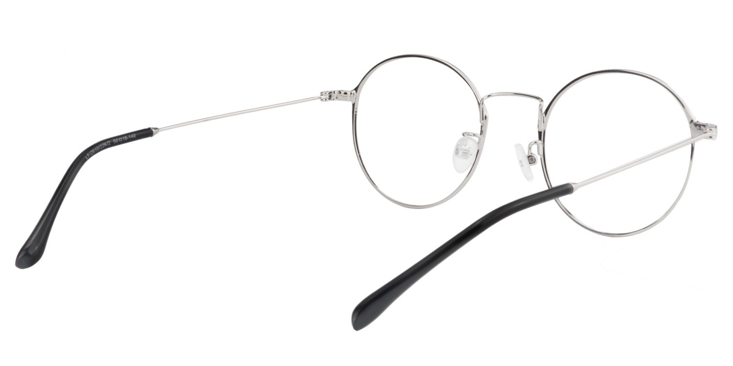 Round Silver Glasses | Zeelool Glasses5