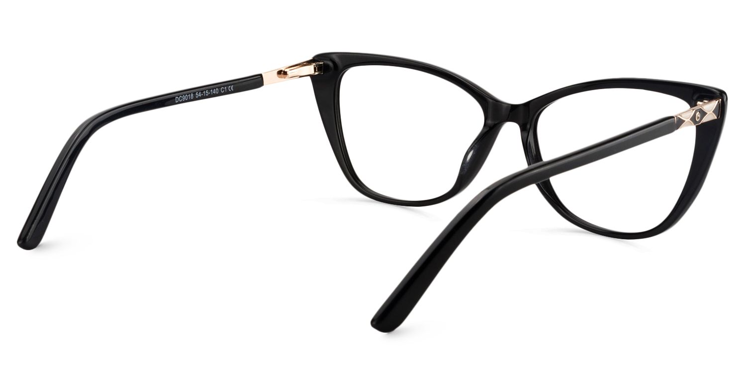Cat eye Black Glasses | Zeelool Glasses5