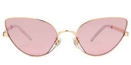 Hannah Cat-eye Gold Sunglasses0