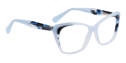 Snow Cat Eye Blue Glasses4