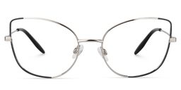 Carlton Cat Eye Silver Glasses0