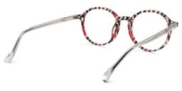 Carmine Round Black/Red Glasses5