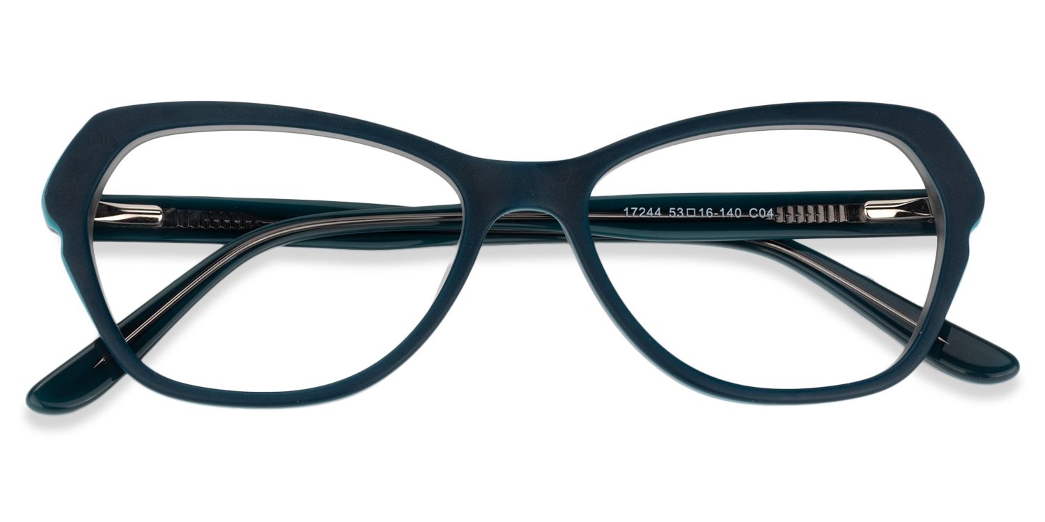 Rectangle Dark Blue Glasses | Zeelool Glasses1