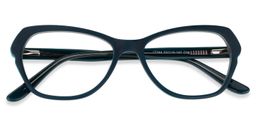 Carolyn Rectangle Dark Blue Glasses1