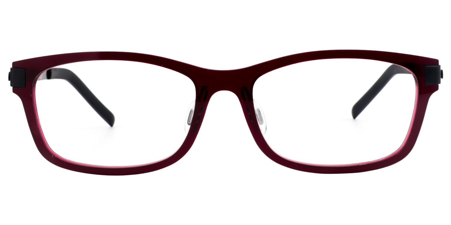 Rectangle Red Glasses | Zeelool Glasses0