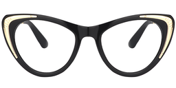 Haley Cateye Black Glasses0