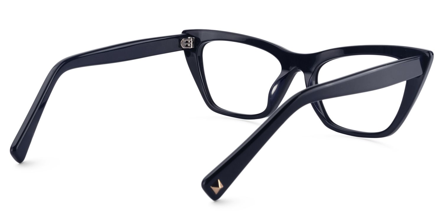 Cat Eye Dark Blue Glasses | Zeelool Glasses5