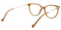 Cathy Round Earthy-Yellow Glasses5