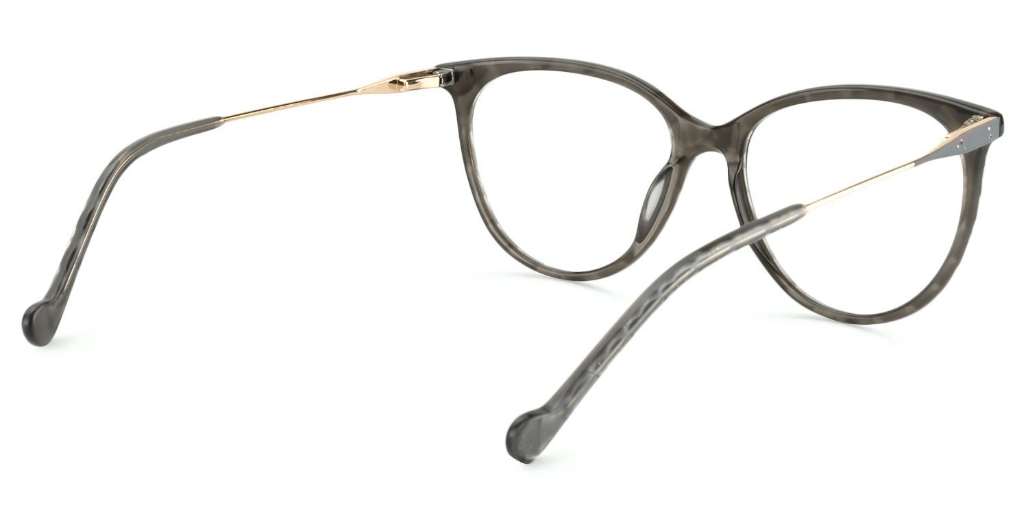 Round Silver-Gray Glasses | Zeelool Glasses5