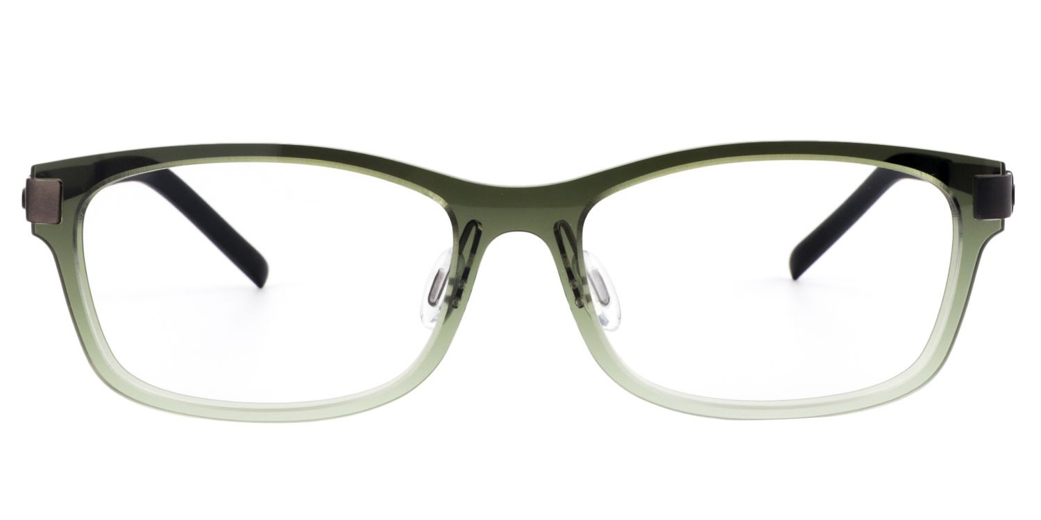 Rectangle Dark-Green Glasses | Zeelool Glasses0