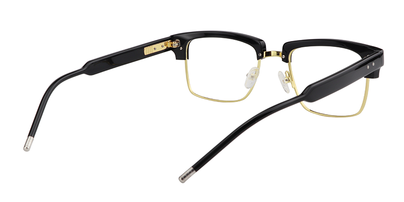 Rectangle Black Glasses | Zeelool Eyeglasses Online5