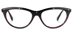 Chailyn Cat Eye Black-Red Glasses0