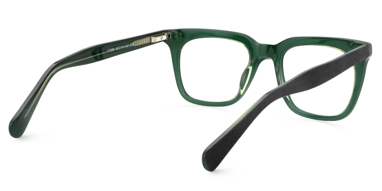 Square Dark-Green Glasses | Zeelool Glasses5