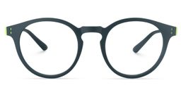 Charley Round Dark Green Glasses0