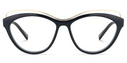 Chava Cat Eye Dark Blue Glasses0