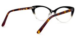 Chloris Cat Eye Black Clear Glasses5