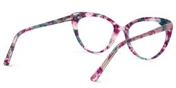 Chyna Cat Eye Purple Pattern Glasses5