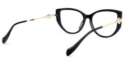 Claudine Cat Eye Black Glasses5