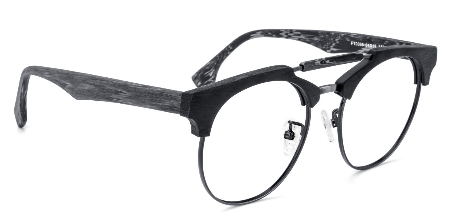 Aviator Black Glasses | Zeelool Glasses2