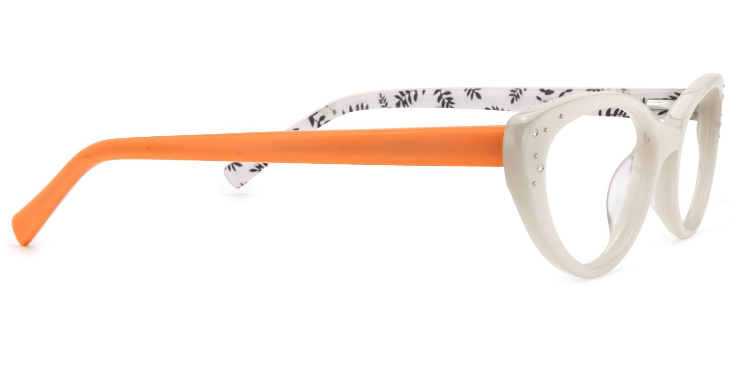 Cat Eye Ivory Glasses | Zeelool Glasses4