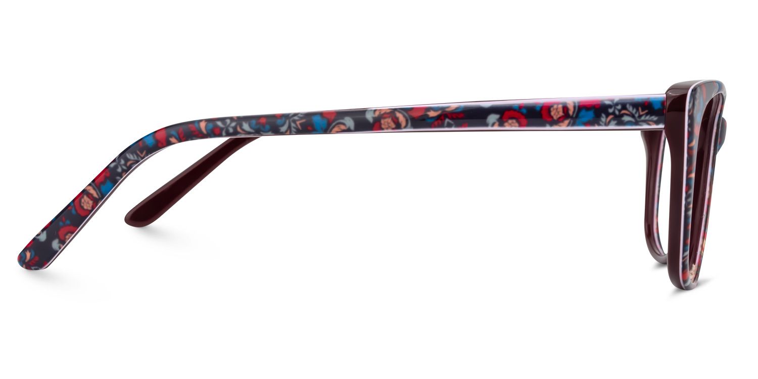 Rectangle Floral Glasses | Zeelool Glasses3