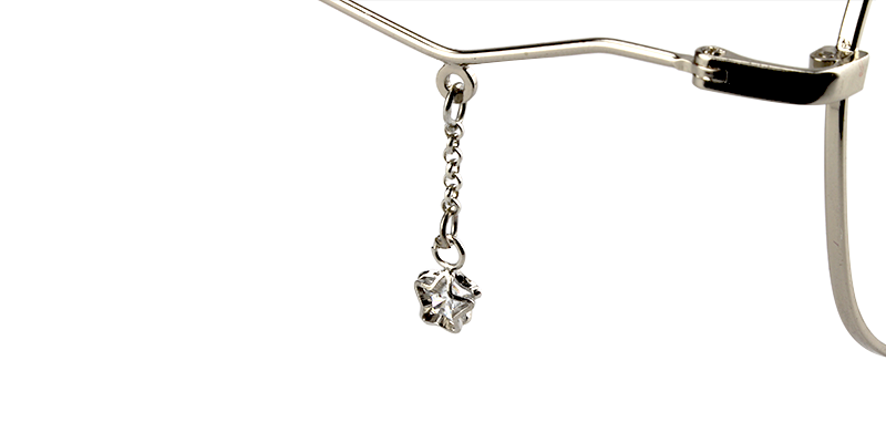 Geometric Silver Glasses | Zeelool Eyewear5