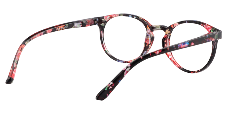 Oval Red Floral Reading Glasses | Zeelool Reading Glasses5