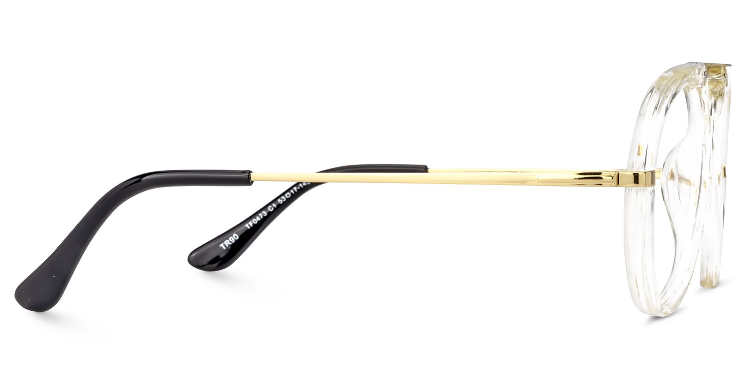 Geometric Clear Glasses | Zeelool Glasses3