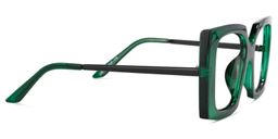 Landen Square Dark-Green Glasses4