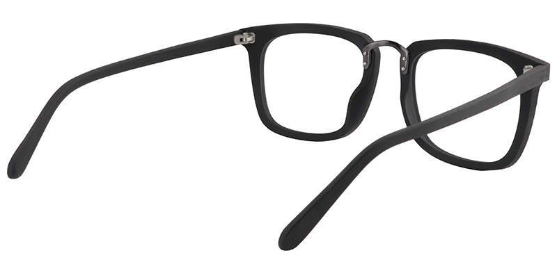 Rectangle Black Glasses | Zeelool Prescription Glasses5