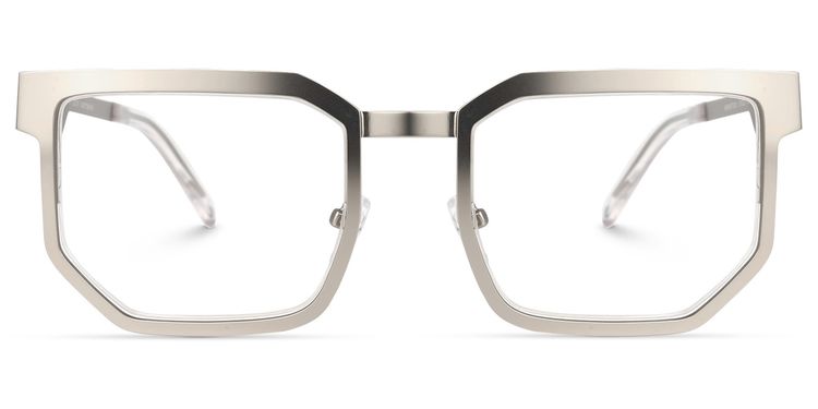Barber Geometric Silver Glasses